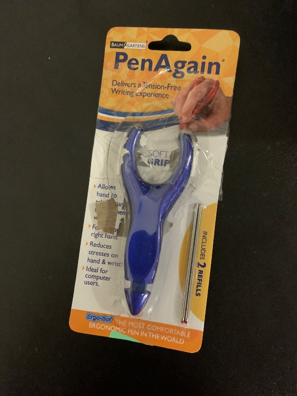 Photo 1 of PenAgain ErgoSof Pen Ehlers-Danlos Arthritis Carpal Tunnel Pain Relief Blue (00021)