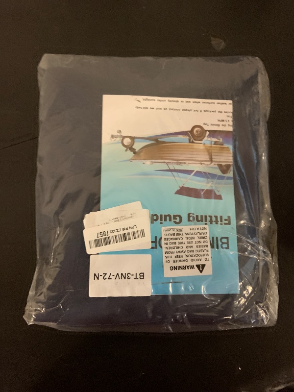 Photo 1 of zenicham 3 Bow Fade and Crack Resistant Bimini Top Replacement Cover?600D Marine Grade Polyester Waterproof Sun Shade Boat Canopy?Easy Install Zipper Sleeves Boat Awning,Navy 6'L 67"-72" W
