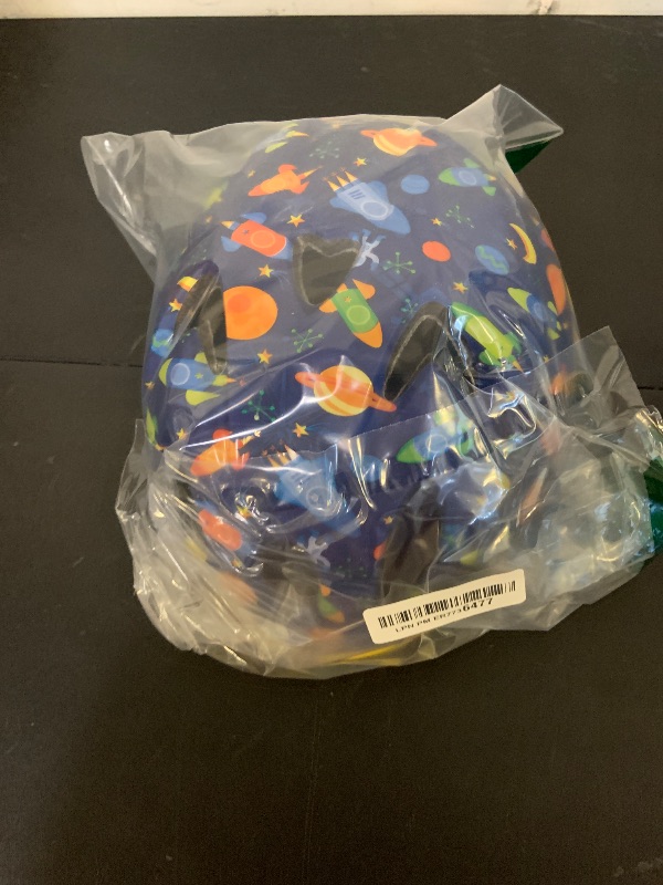 Photo 1 of Schwinn Classic Bike Helmet for Kids, Blue Space Design, 44-50 cm Helmet for Kids Ages 1-3, Ultra Lightweight, Adjustable Dial, Full Coverage with Vented Airflow, Infant and Toddler Bike Helmet