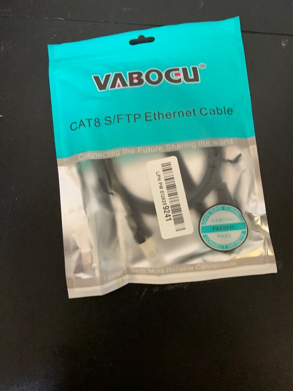 Photo 1 of Vabogu Cat 8 Ethernet Cable, 3ft Heavy Duty High Speed Internet Network Cable, 26AWG, 2000Mhz 40Gbps with Gold Plated RJ45 Connectors, Shielded for Indoor & Outdoor Use