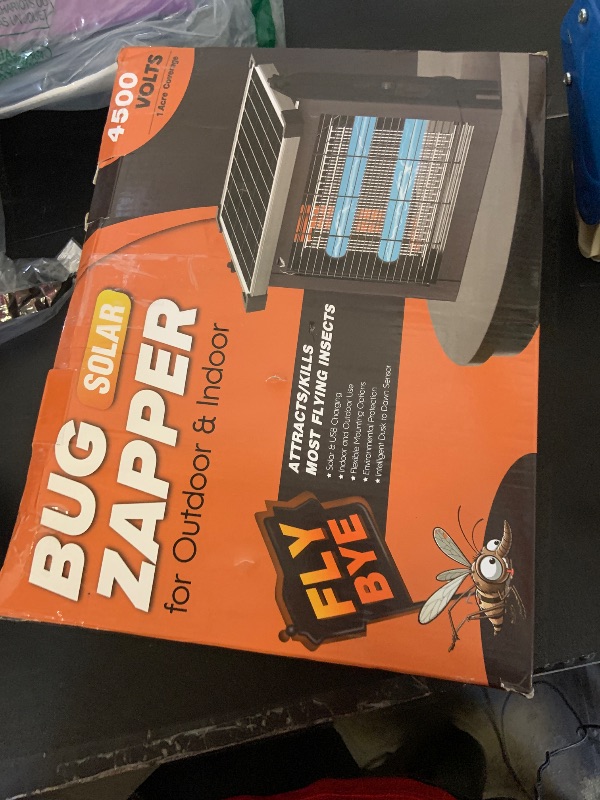 Photo 1 of Solar Bug Zapper Outdoor, PhatroyYee Mosquito Zapper 4500V, Waterproof Portable Fly Zapper, Rechargeable Electric Mosquito Killer, Cordless Fly Insect Mosquitos Trap for Patio Yard Home Garden Camping