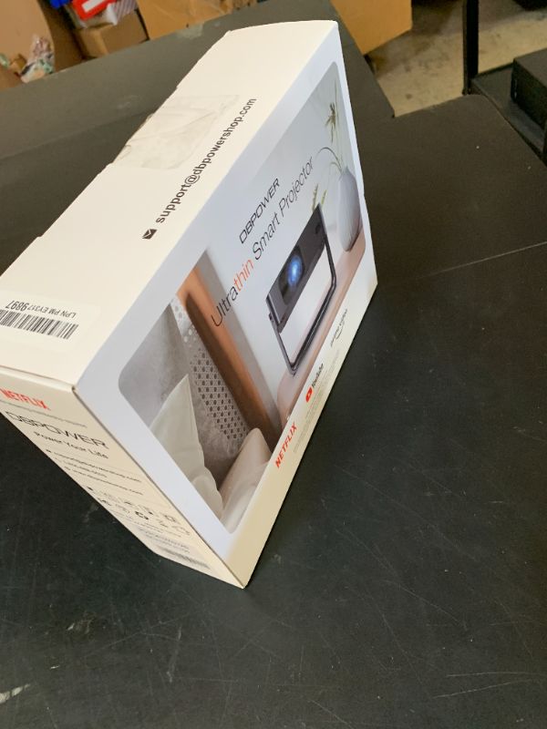 Photo 1 of [Ultra-Slim 1.97"| Netflix Licensed | AI Auto Focus | 360° Stand] Smart Mini Projector with WiFi 6 & Bluetooth, Built-in Netflix/YouTube/Disney+/Hulu, DBPOWER N5 Movie Projector for Bedroom (Black)