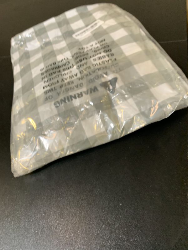 Photo 1 of Fitable Round Vinyl Fitted Table Cover - 2 Pack Waterproof Checkered Elastic Edged Tablecloth Flannel Backed Table Cloth for Picnic Party, Silver/White (Fit for 45"-56" Round Tables)