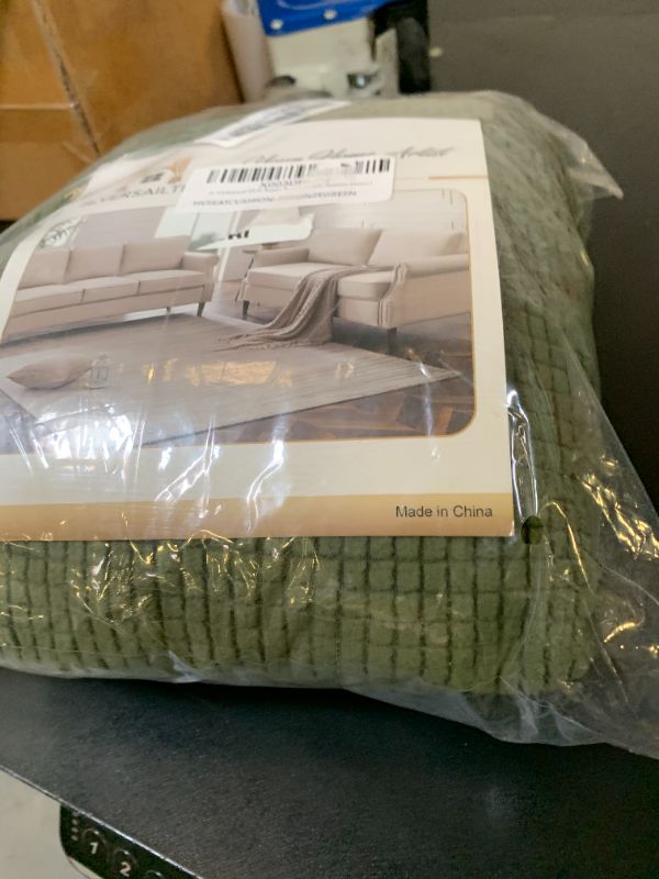 Photo 1 of H.VERSAILTEX Super Stretch Individual Seat Cushion Covers Sofa Covers Couch Slipcover Sets Thick Jacquard Textured Twill Fabric (3 Piece Sofa Cushion Covers, Bronze Green)