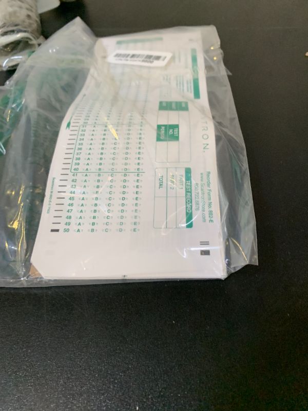 Photo 1 of Official Scantron Brand 882-E Answer Sheet. (25 Pack)