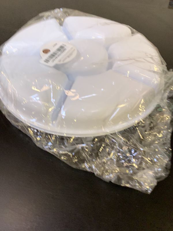 Photo 1 of 2 PCS ONLY Plasticpro 6 Sectional Round Plastic Serving Tray/Platter (2, White)