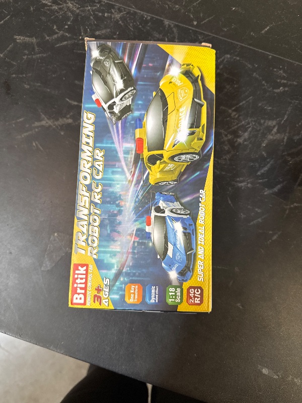 Photo 1 of Britik Transform Remote Control Car Toy for Kids 4-8, Remote Control Car for Boys 4-7, Transform Cars for Boys 4-6
