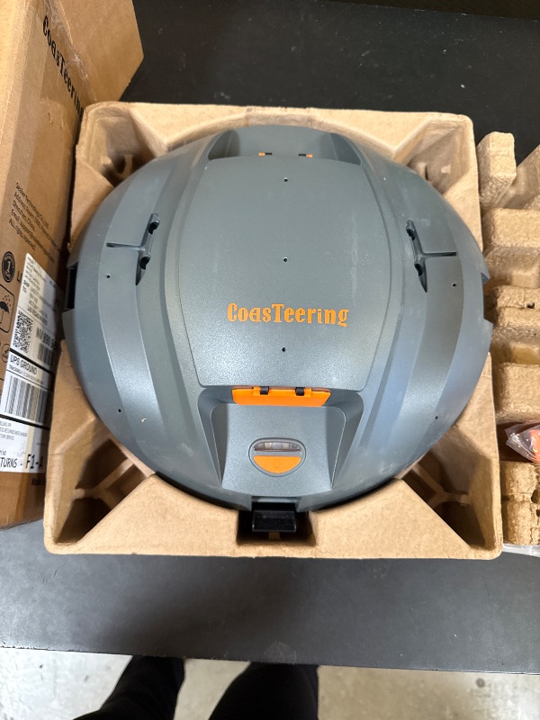 Photo 1 of Robotic Pool Cleaner, Cordless Pool Vacuum Robot with 100 Mins Runtime, Fast Charging, Powerful Suction, Self-Parking, Ideal for Above Ground Pools up to 850 Sq.ft, Blue Grey