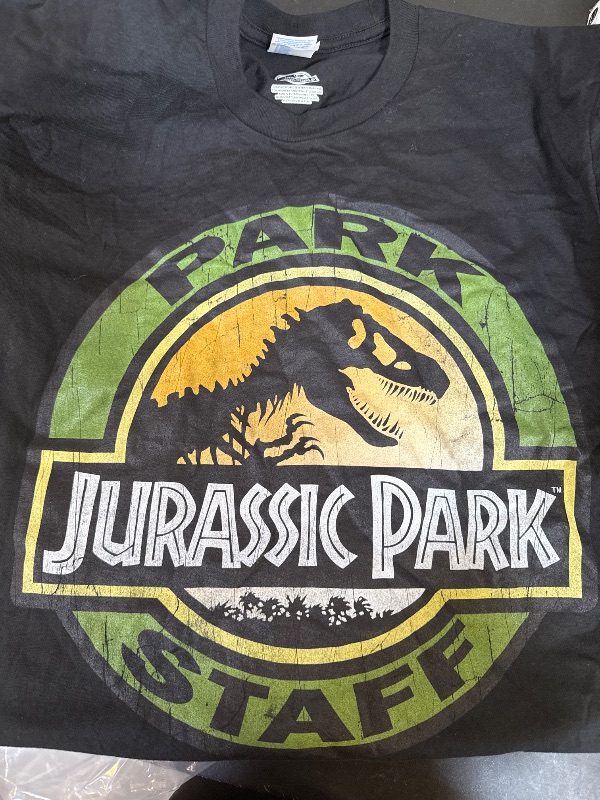 Photo 1 of Jurassic Park "Park Staff" Shirt 
SIZE: L
Port Company Brand