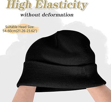 Photo 1 of  Beanie for Men Women Men's Beanie Hat Acrylic Knit Cuff Beanie Cap Slouchy Knit Skull Cap Warm Winter hat
BLACK