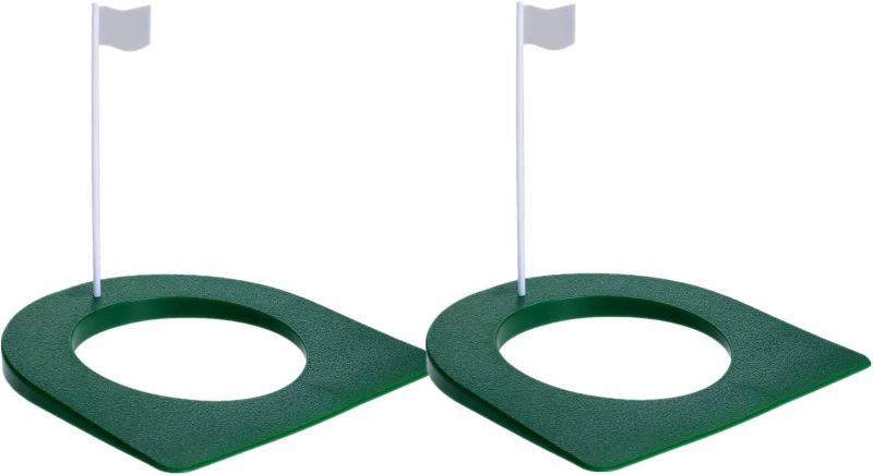 Photo 1 of MUXSAM Golf Putting Cup with Flag, All-Direction Putt Cups, Indoor Little Putt Training Hole for Golfer Kids Game Men Women Outdoor Home Office Backyard Practice