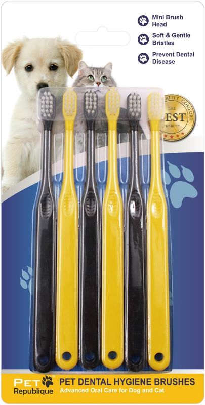 Photo 1 of Pet Republique Cat & Dog Toothbrush - Designed for Cats, Kittens, Puppies & Small Dogs (6 Count)