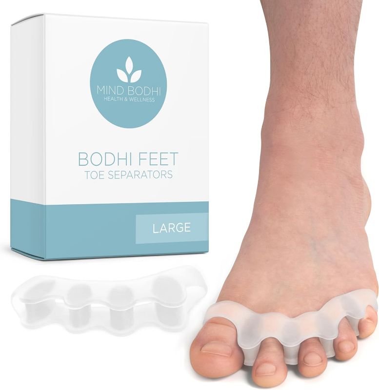 Photo 1 of Mind Bodhi Toe Separators/Toe Spacers - For Men and Women - Correcting Bunions and Restoring Toes to Their Original Shape - Large Size - Clear