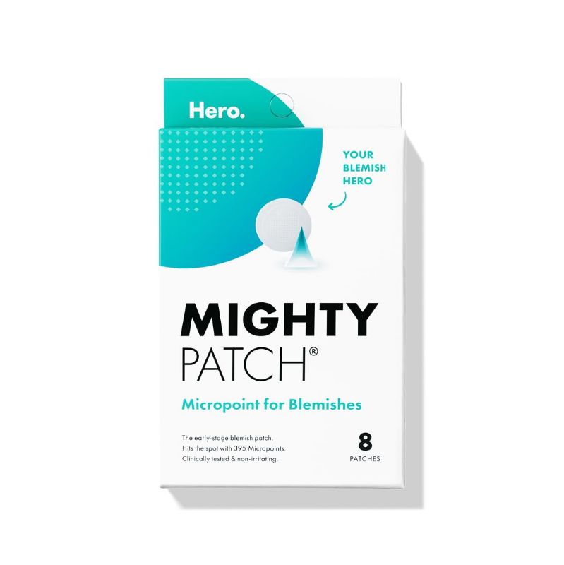 Photo 1 of Mighty Patch Micropoint Large Hydrocolloid Pimple Patches for Face Blemishes from Hero Cosmetics, Acne Stickers for Early Stage Zits & Hidden Pimples, 395 Proprietary Micropoints, 
