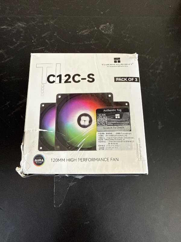 Photo 1 of Thermalright TL-C12C-S X3 CPU Fan 120mm ARGB Case Cooler Fan, 4pin PWM Silent Computer with S-FDB Bearing Included, up to 1550RPM Cooling Fan?3 Quantities?