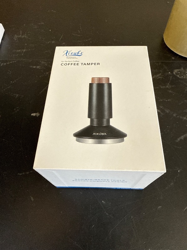 Photo 1 of XIXUBX 53mm Espresso Tamper & Magnetic WDT Tool, Barista Cofee Tamper with Spring Loaded, Anodized Aluminum Alloy Handle, Stainless Steel Corrugated Base with Cover for Portafilter Basket
