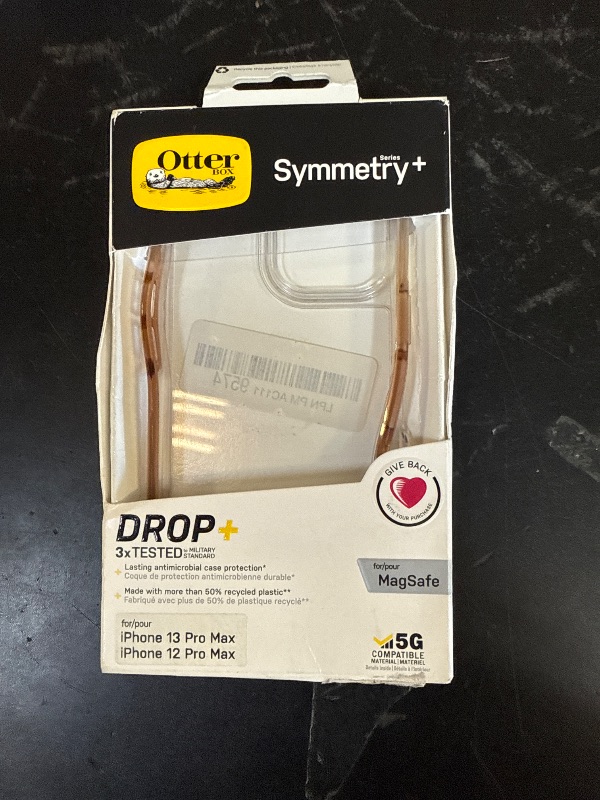 Photo 1 of OtterBox iPhone 13 Pro Max & iPhone 12 Pro Max Symmetry Series+ Case - Clear, Ultra-Sleek, Snaps to MagSafe, Raised Edges Protect Camera & Screen