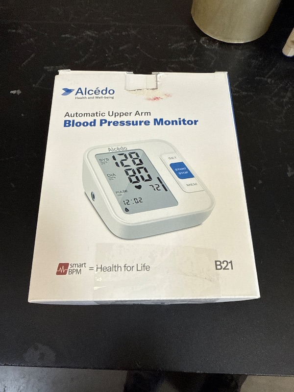 Photo 1 of Alcedo Blood Pressure Monitor for Home Use, Automatic Digital BP Machine with Large Cuff for Upper Arm, LCD Screen, 2x120 Memory, Talking Function