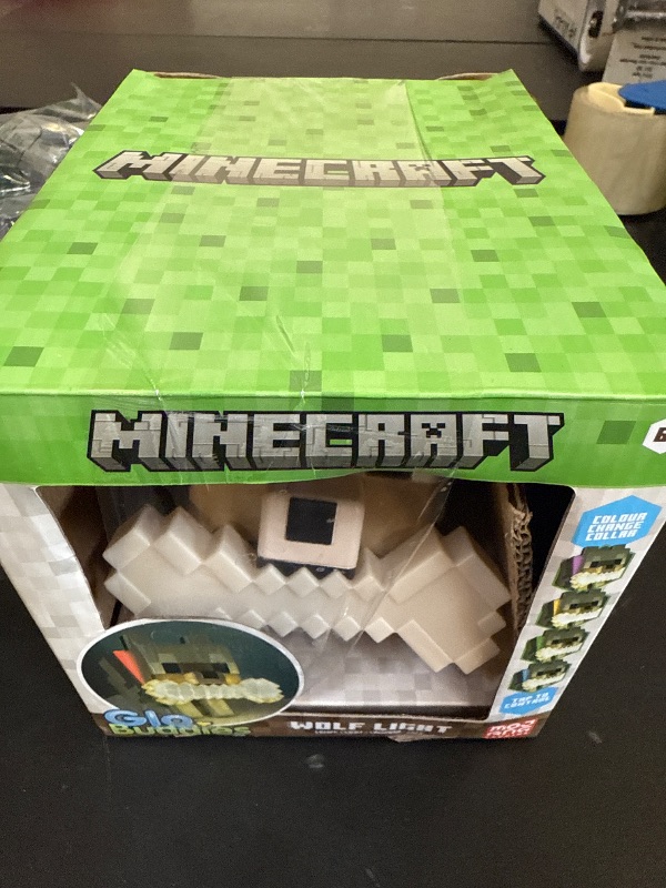Photo 1 of Paladone Minecraft Wolf GloBuddies 3D Colour Changing Light, Officially Licensed LED Night Lamp, Tap to Change Colour, Gaming Merchandise, Battery Powered