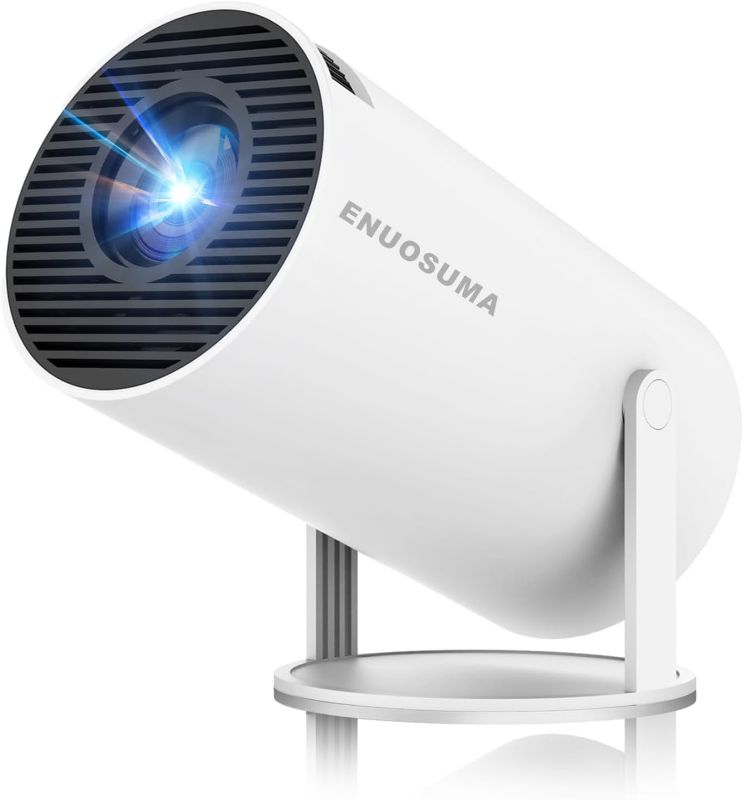 Photo 1 of Mini Projector, Support 4K 1080P Portable Projector with Dual Band WIFI6 5G Wireless 5.2 Bluetooth Android 11, 160 ANSI Lumens, 180° Rotatable, Auto Keystone Correction,35"-130" Screen Video Projector
