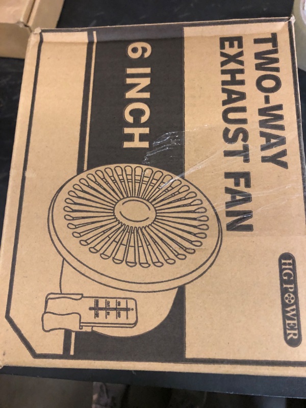 Photo 1 of HG Power 6 Inch Reversible Bathroom Exhaust Fan with Remote Control, 3-Speed, 2-in-1 Intake & Exhaust, Low Noise Window Fan with Mesh Screen for Wall Ceiling Garage Basement Office Home, White