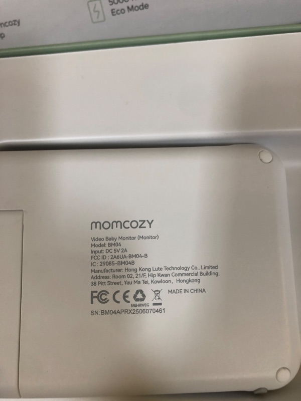 Photo 1 of Momcozy Smart WiFi Baby Monitor with Camera and Audio, 5" 1080P Screen with Wall Mount, Motion & Cry Detection, Safe Fence, Clear Night Vision, 5000mAh Battery, 2-Way Talk, Photo & Video Recording
