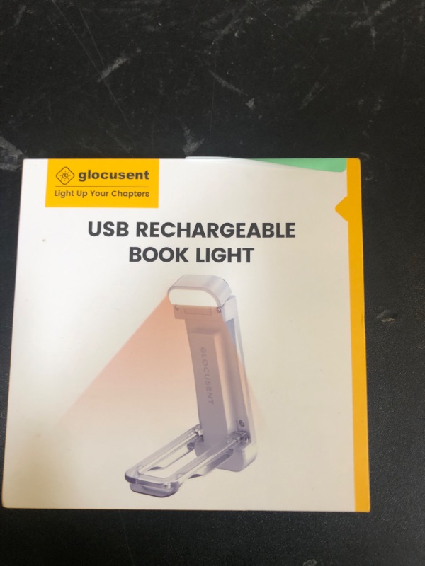 Photo 1 of Glocusent USB Rechargeable Book Light for Reading in Bed, Portable Clip-on LED Reading Light, 3 Amber Colors & 5 Brightness Dimmable, Compact & Long Lasting, Perfect for Book Lovers, Kids