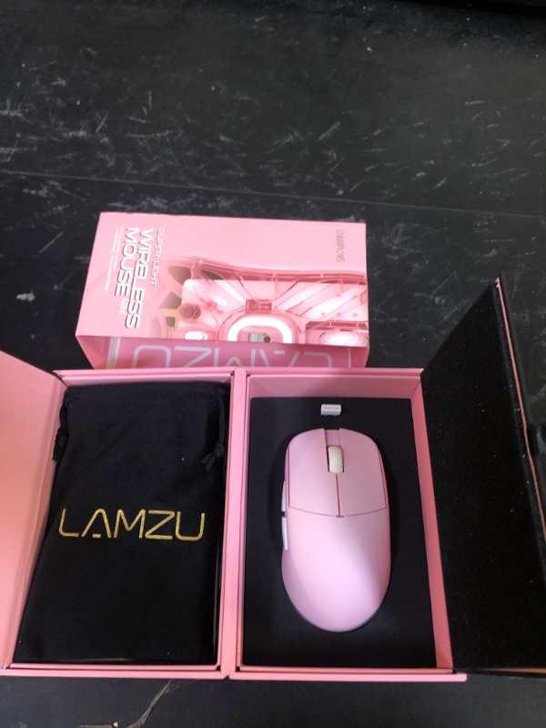 Photo 1 of Lamzu Atlantis Mini Champion Edition Wireless Gaming Mouse, Ultra Lightweight 51g, Optical Switch,30000 DPI, Symmetrical, MCU Nordic 52840, Dust-Proof Encoder, PAW3950 Sensor, 8K Compatible