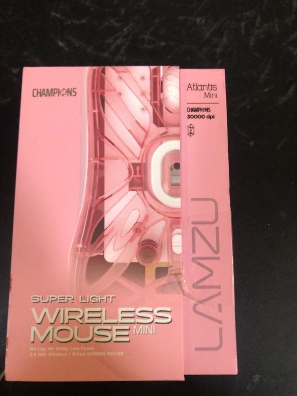 Photo 1 of Lamzu Atlantis Mini Champion Edition Wireless Gaming Mouse, Ultra Lightweight 51g, Optical Switch,30000 DPI, Symmetrical, MCU Nordic 52840, Dust-Proof Encoder, PAW3950 Sensor, 8K Compatible