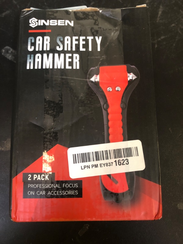 Photo 1 of SINSEN Car Safety Hammer Set of 2 Emergency Escape Tool Auto Car Window Glass Hammer Breaker and Seat Belt Cutter Escape 2-in-1 for Family Rescue & Auto Emergency Escape Tools