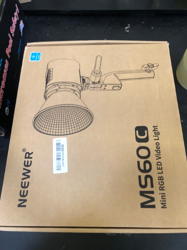 Photo 1 of NEEWER MS60C 65W COB RGBWW LED Video Light with Battery Kit, 2.4G/APP Control, 2X 7800mAh NP-F970 Battery PD Fast Charging, 2700K-6500K, 8300lux/1m, CRI97+/TLCI98+, 17 Scenes, Bowens Mount