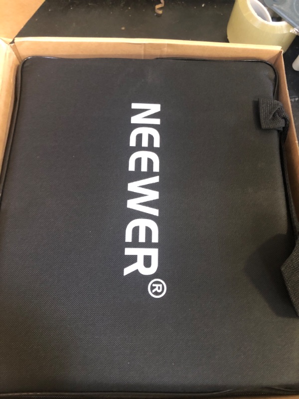 Photo 1 of NEEWER MS60C 65W COB RGBWW LED Video Light with Battery Kit, 2.4G/APP Control, 2X 7800mAh NP-F970 Battery PD Fast Charging, 2700K-6500K, 8300lux/1m, CRI97+/TLCI98+, 17 Scenes, Bowens Mount