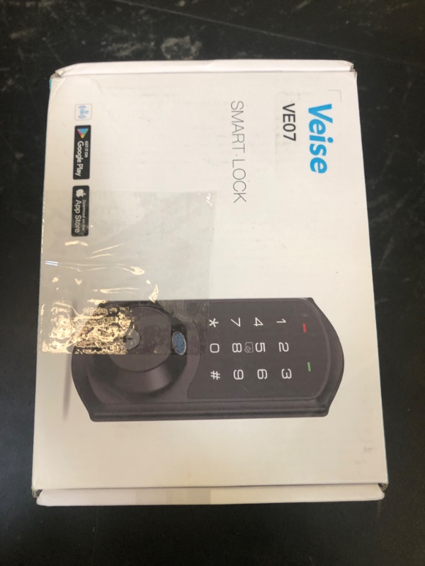 Photo 1 of Veise VE07-H Fingerprint Smart Locks for Front Door with Handle Set, App Control, Keyless Entry Keypad Deadbolt, Digital Electronic Touchscreen, Easy Install, Auto Lock, Matte Black