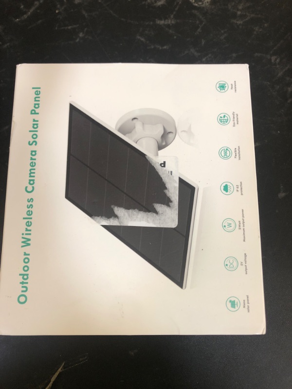 Photo 1 of 5W Solar Panel for Security Camera, USB Solar Panel for DC 5V Outdoor Rechargeable Battery Camera, Solar Panels with Micro USB and USB-C Port, Adjustable Security Mount, IP65 Waterproof, 9.8ft Cable