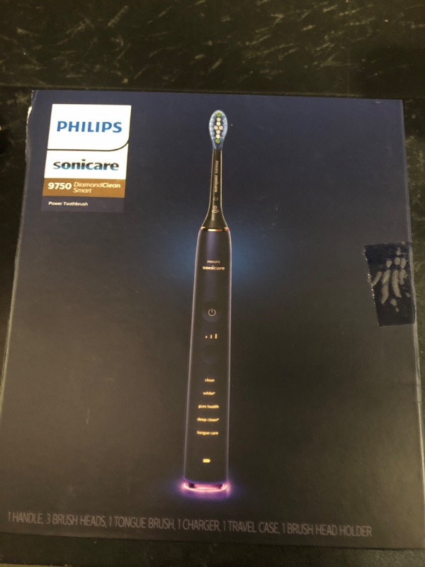 Photo 1 of Philips Sonicare DiamondClean Smart 9750 Rechargeable Electric Power Toothbrush, Lunar Blue, HX9954/56