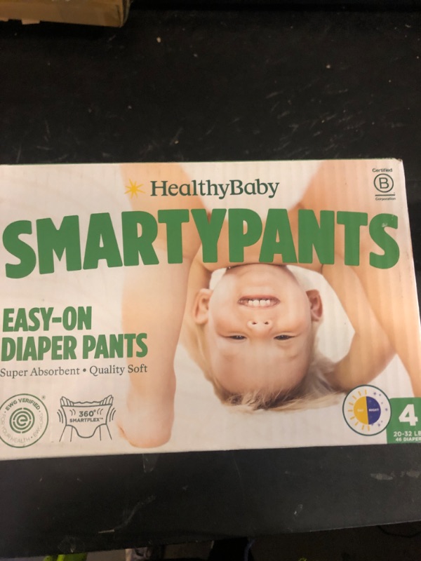 Photo 1 of SmartyPants Pull Up Style Diapers | EWG Verified Safe & Plant-Based | Quilted 360 Waistband, Super Absorbent for Overnight Leak Protection |Training Pants by HealthyBaby | Size 4 (46 Count)