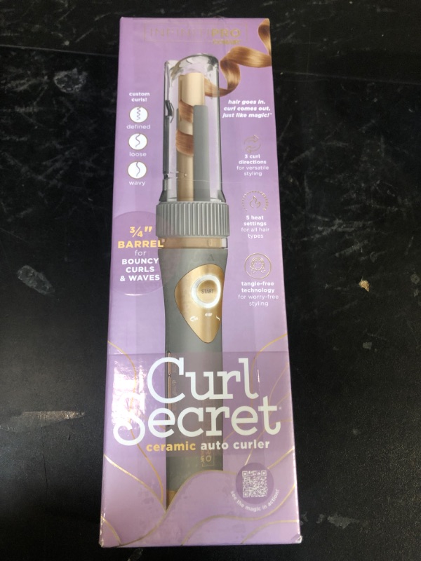 Photo 1 of INFINITI PRO CONAIR Curl Secret Automatic Curling Iron, ¾-inch Curling Iron Barrel, Hair Curler for All Hair Types and Lengths, Dual Voltage for Worldwide Travel