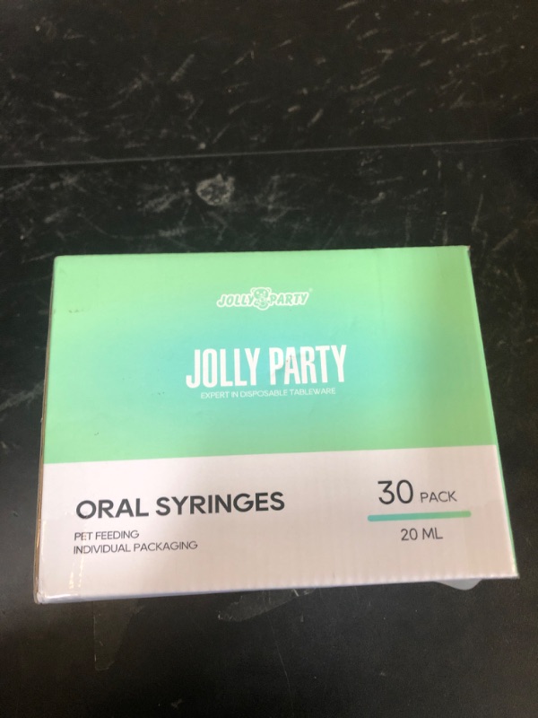 Photo 1 of JOLLY PARTY 30 Pack 20mL Syringes, Plastic Syringes with Catheter Tip and Cap, Individually Sealed Feeding Syringe For Dogs, Measuring Syringe For Liquid, Scientific Labs, Refilling, Dispensing