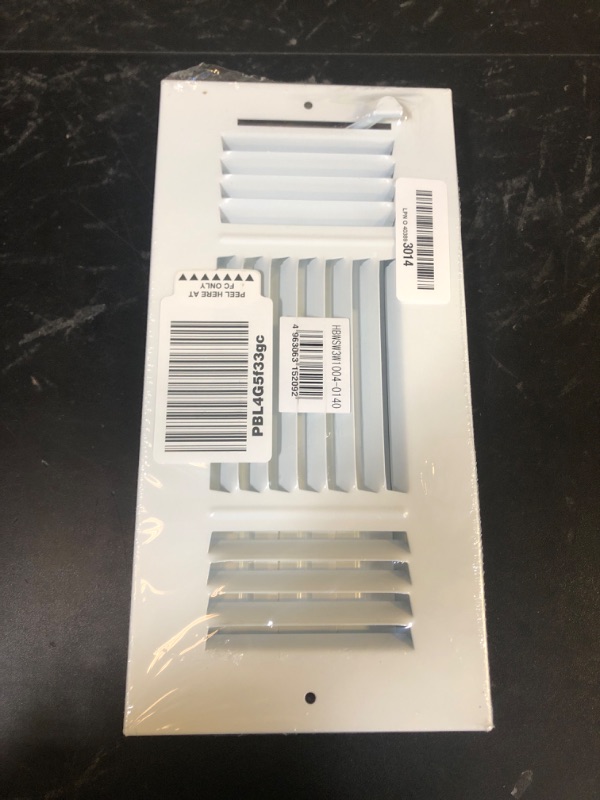 Photo 1 of HBW 10"x 4" (Duct Opening Size) 3-Way Stamped Face Steel Ceiling/sidewall Air Supply Register - Vent Cover - Actual Outside Dimension 11.75" X 5.75"