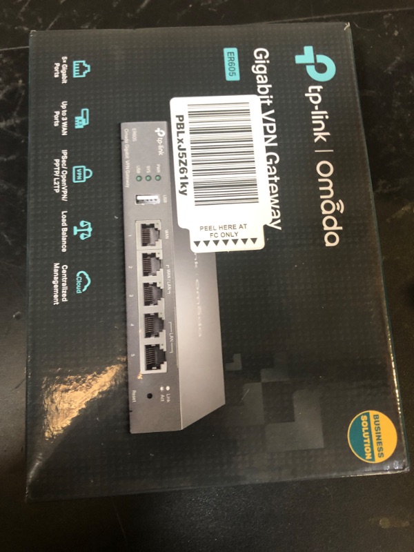 Photo 1 of TP-Link ER605 V2 Wired Gigabit VPN Router, Up to 3 WAN Ethernet Ports + 1 USB WAN, SPI Firewall SMB Router, Omada SDN Integrated, Load Balance, Lightning Protection
