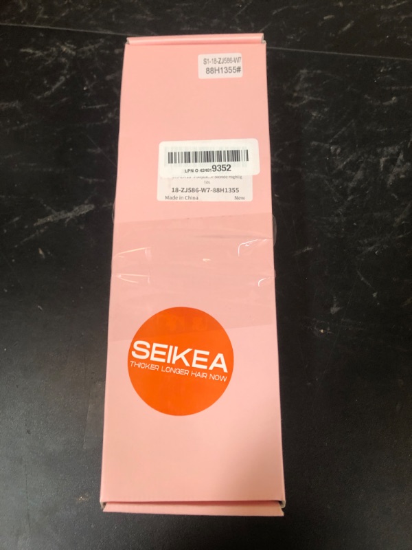 Photo 1 of SEIKEA Ponytail Extension, 18" Claw Clip Ponytail Extension Wavy Curly Jaw Clip in Ponytail Hair Extensions Fluffy Natural Soft Fake Pony Tails Synthetic Hairpiece Dark Blonde/White Blonde Highlights