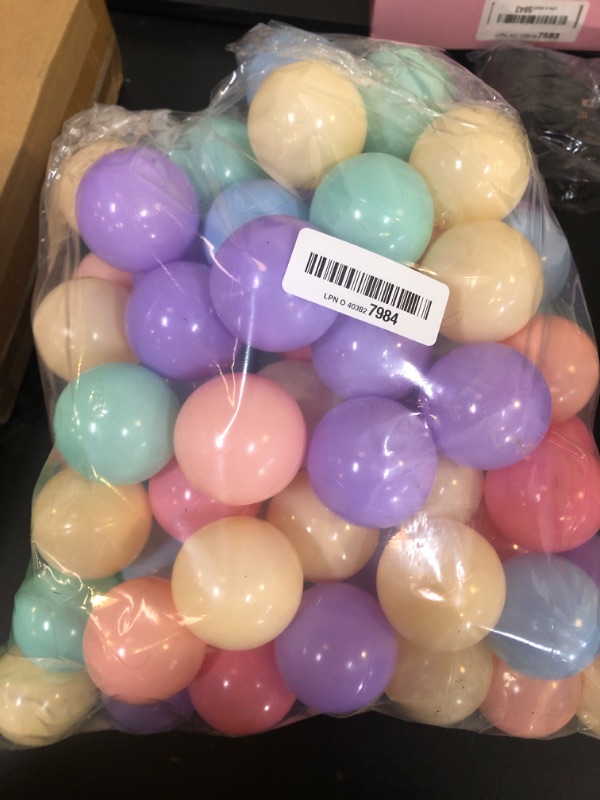 Photo 1 of GOGOSO Colorful Ball Pit Balls - Pink Soft Plastic Balls Phthalate Free BPA Free Play Balls for Ball Pool Birhtday Party Girls Kids with Storage Bag, 6Colors,100pcs