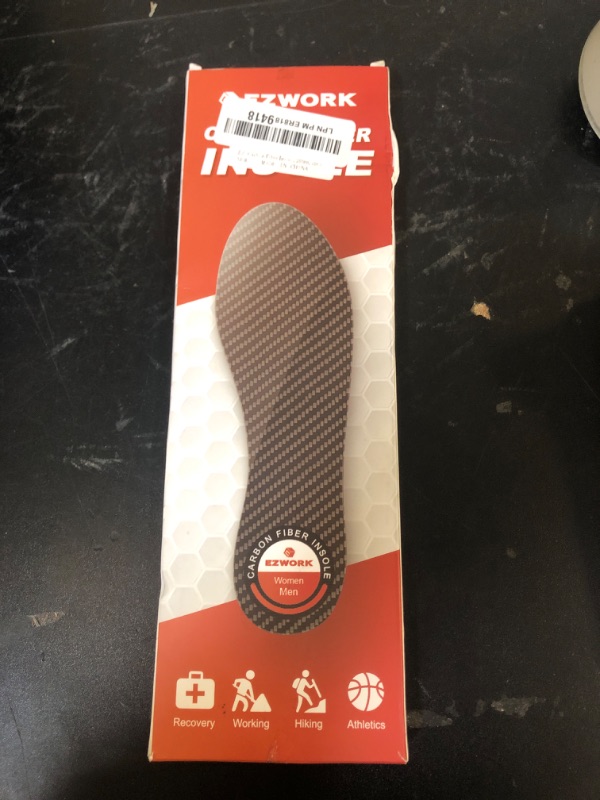 Photo 1 of Carbon Fiber Insoles, Carbon Fiber Foot Plate 1 Pair Rigid Shoe Insert Support Turf Toe, Foot Fractures, Morton Extension, Hallux Rigidus and Limitus - Alternative to Post Op Shoe