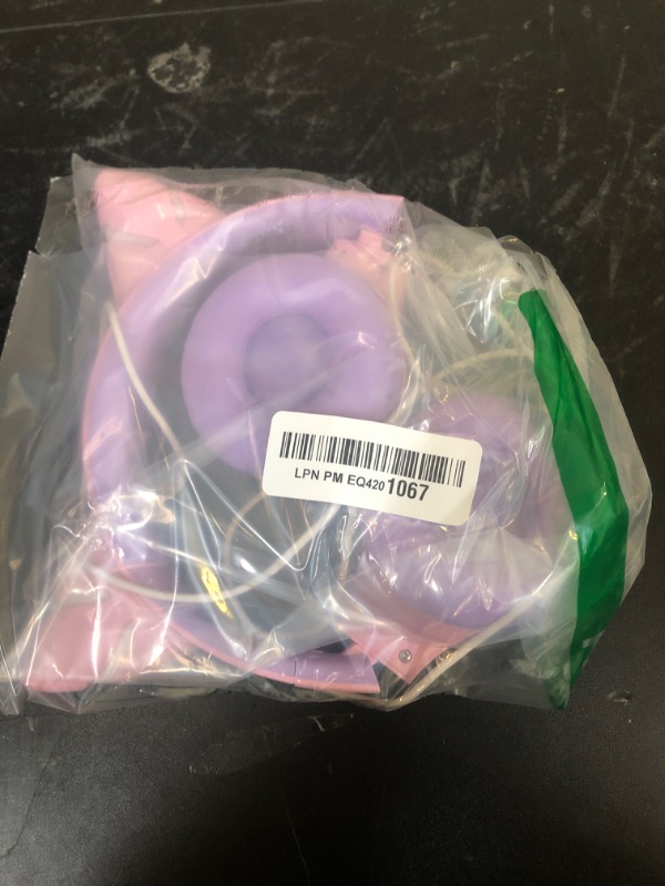 Photo 1 of Riwbox CF9 Cat Ear Kids Bluetooth Headphones with LED Light Up,Safe 85dB Volume Limit,Built-in Mic&Boom Mic for Calls,Kids Wireless&Wired Headphones for Tablet/Airplane/School/Online Learning (Purple)