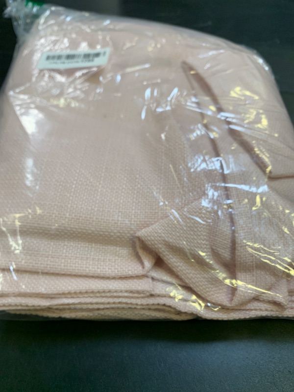 Photo 1 of Lecloud Bessie Blush Pink Curtains 63 Inch Length 2 Panels, Light Filtering Curtains for Bedroom, Faux Linen Textured Window Drapes Rod Pocket, Window Treatments for Living Room, Each 40 W x 63 L