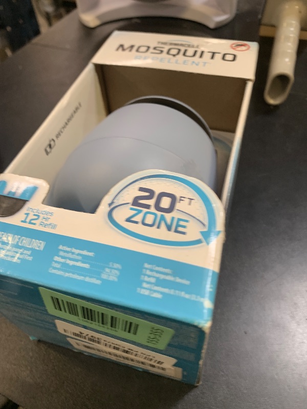 Photo 1 of Thermacell E55 E-Series Rechargeable Mosquito Repeller with 20' Mosquito Protection Zone; Blue; Includes 12-Hr Repellent Refill; Bug Spray Alternative; Scent Free; No Candle or Flame