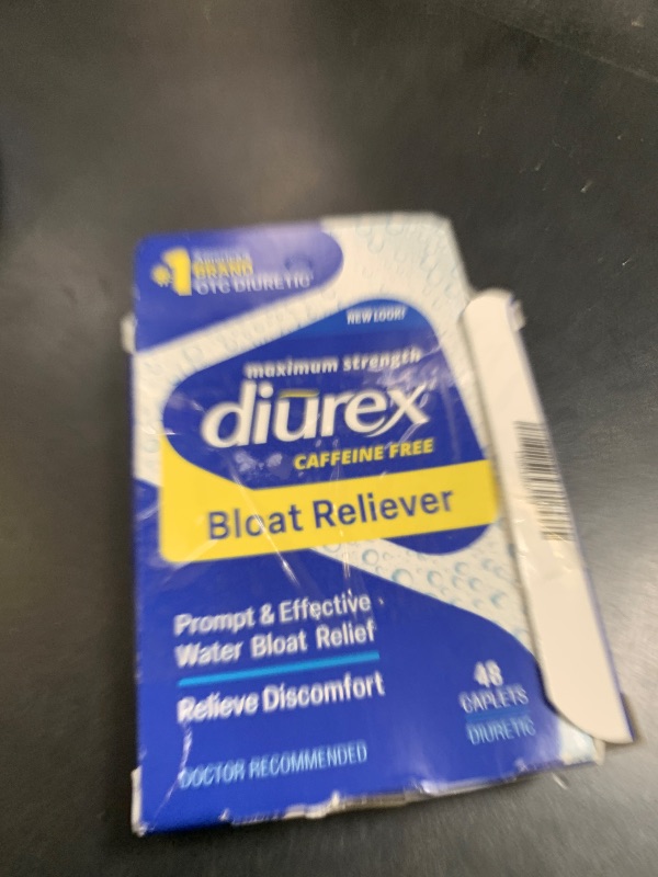 Photo 1 of Diurex Caffeine-Free Bloat Relief, Maximum Strength, Relieve Water Bloat Discomfort, Up to 6 Hours of Relief, 48 Count