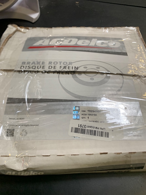 Photo 1 of ACDelco Silver 18A219A Front Disc Brake Rotor