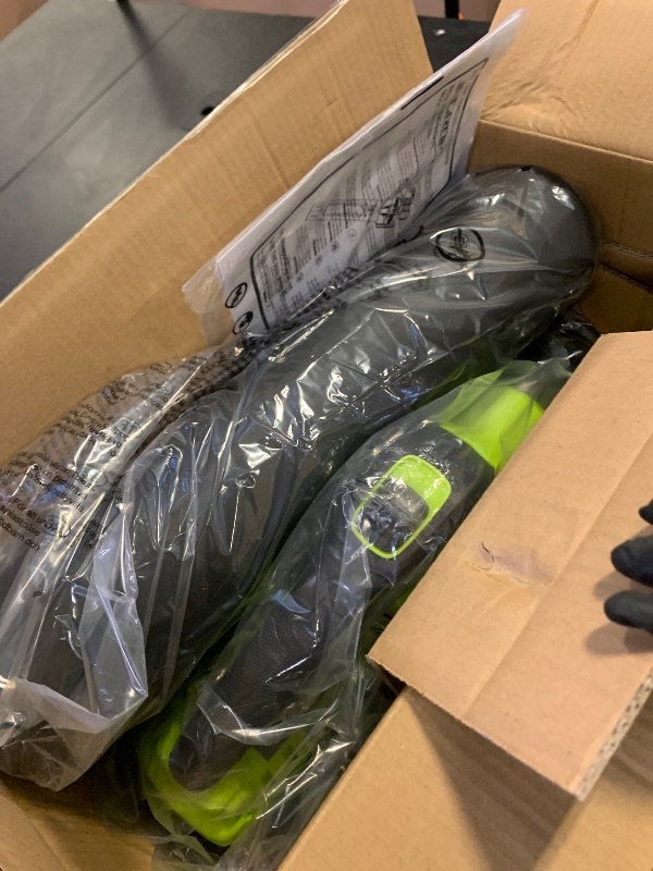 Photo 1 of Leaf Blower Cordless with 2 x 4.0Ah Battery and Charger, 580CFM 160MPH Electric Blower with 2 Speeds, 20V Handheld Leaf Cleaner for Lawn Care, Blowing Leaves, Dust, Snow, Gravel for Patio, Yard, Green