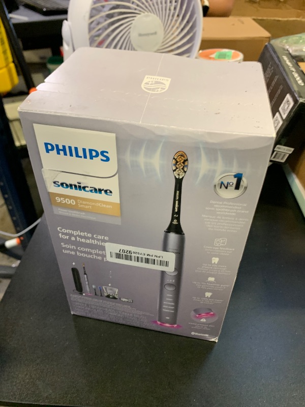Photo 1 of Philips Sonicare DiamondClean Smart 9500 Electric Toothbrush, Sonic Toothbrush with App, Pressure Sensor, Brush Head Detection, 5 Brushing Modes and 3 Intensity Levels, Grey, Model HX9923/41